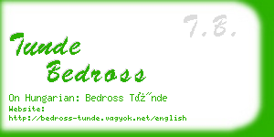 tunde bedross business card